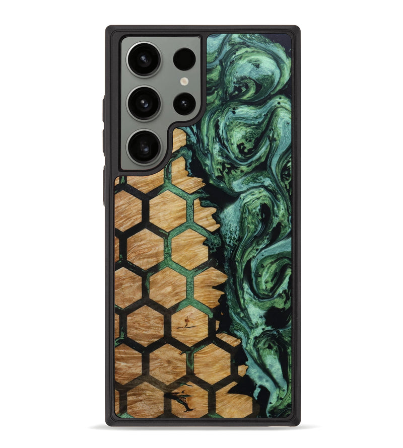 Galaxy S23 Ultra Wood+Resin Phone Case - Nataly (Pattern, 643531)