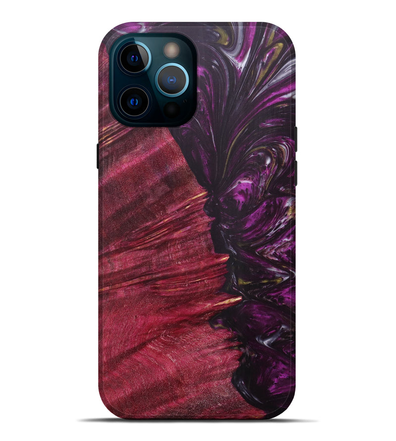 iPhone 12 Pro Max Wood+Resin Live Edge Phone Case - Alia (Purple, 616863)