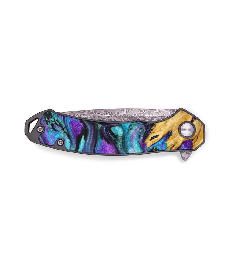 EDC Wood+Resin Pocket Knife - Keegan (Purple, 641254)