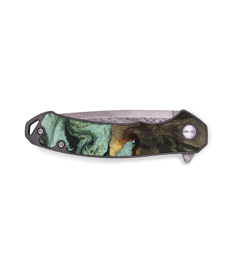 EDC Wood+Resin Pocket Knife - Beckett (Green, 636483)