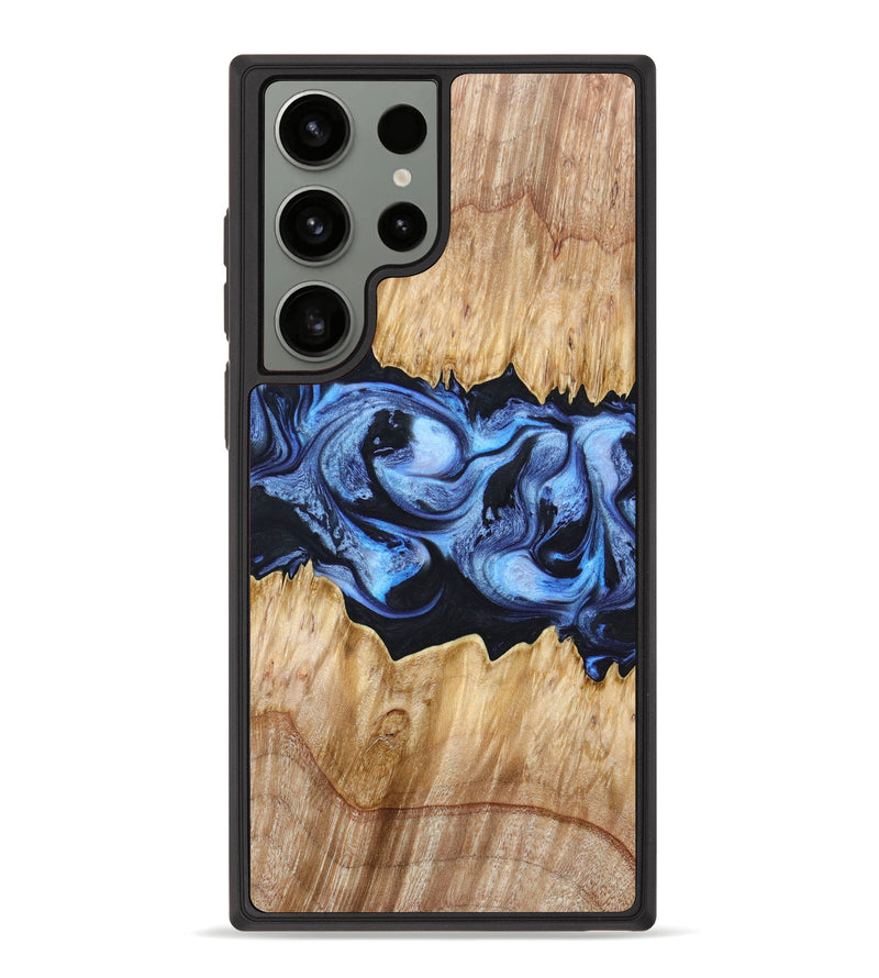 Galaxy S23 Ultra Wood+Resin Phone Case - Corinna (Blue, 631311)