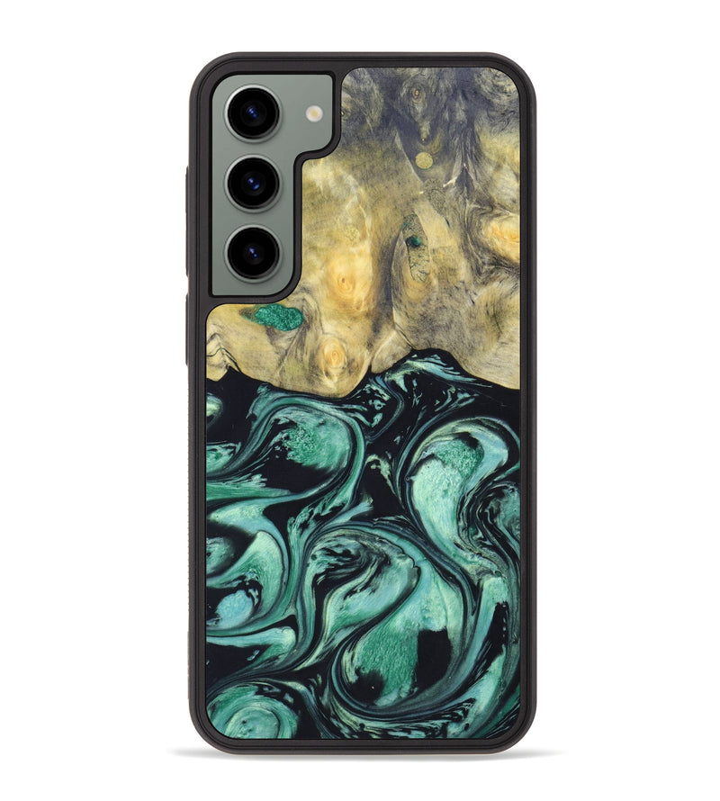 Galaxy S23 Plus Wood+Resin Phone Case - Jencarlos (Green, 623962)