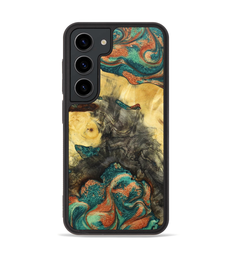 Galaxy S23 Wood+Resin Phone Case - Sheree (Green, 637273)