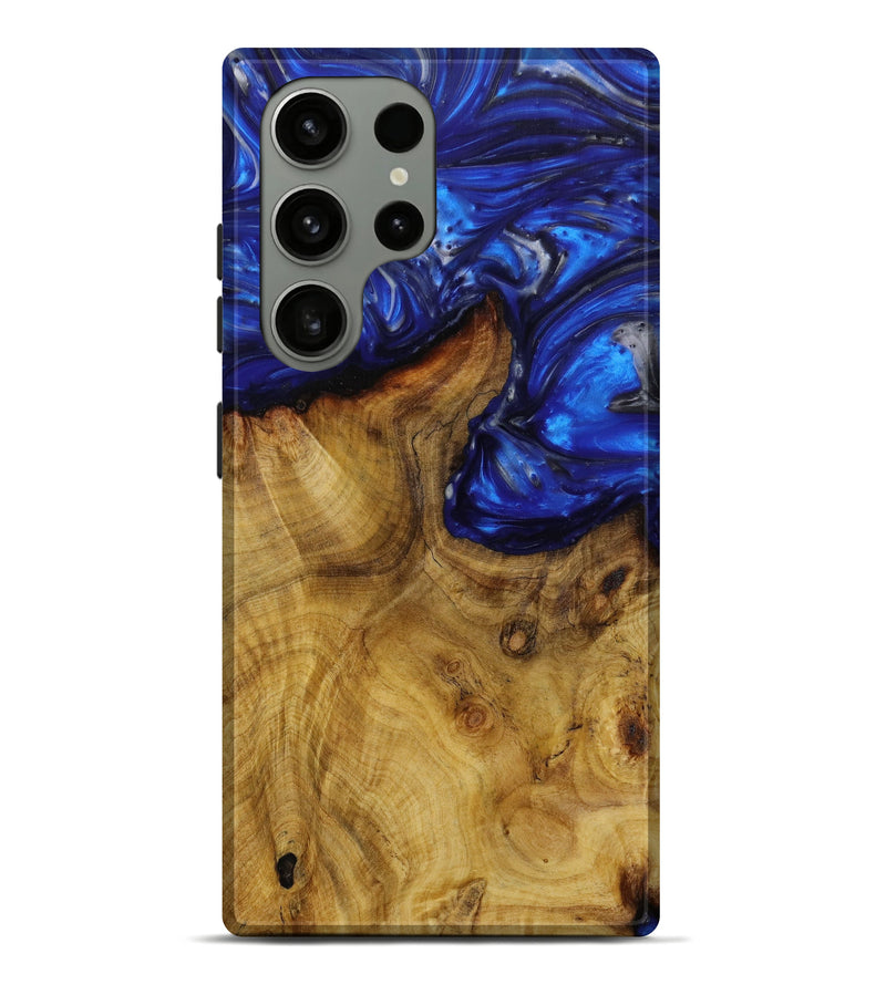 Galaxy S23 Ultra Wood+Resin Live Edge Phone Case - Jonathon (Blue, 647384)