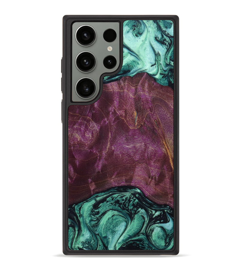 Galaxy S23 Ultra Wood+Resin Phone Case - Albert (Green, 646177)