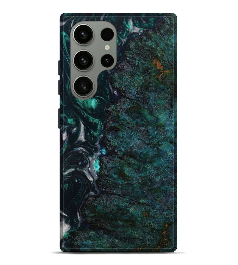 Galaxy S23 Ultra Wood+Resin Live Edge Phone Case - Luke (Green, 646911)