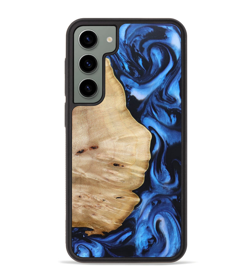 Galaxy S23 Plus Wood+Resin Phone Case - Elina (Blue, 629964)