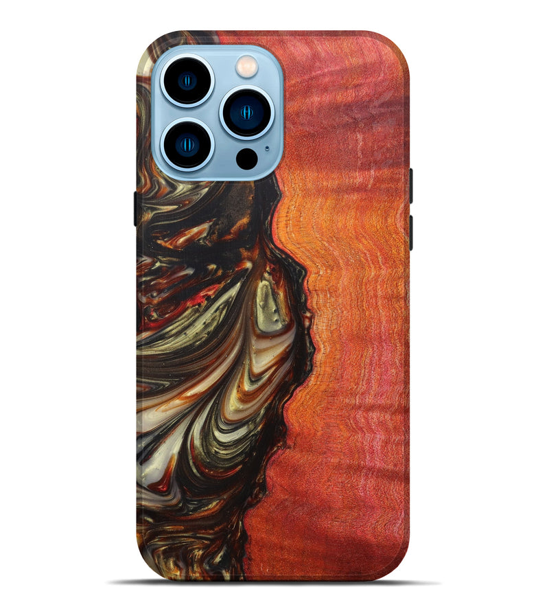 iPhone 14 Pro Max Wood+Resin Live Edge Phone Case - Randi (Artist Pick, 631103)