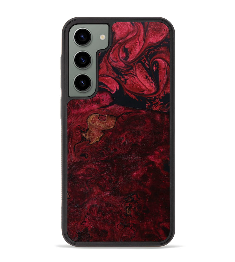 Galaxy S23 Plus Wood+Resin Phone Case - Whitney (Red, 642569)