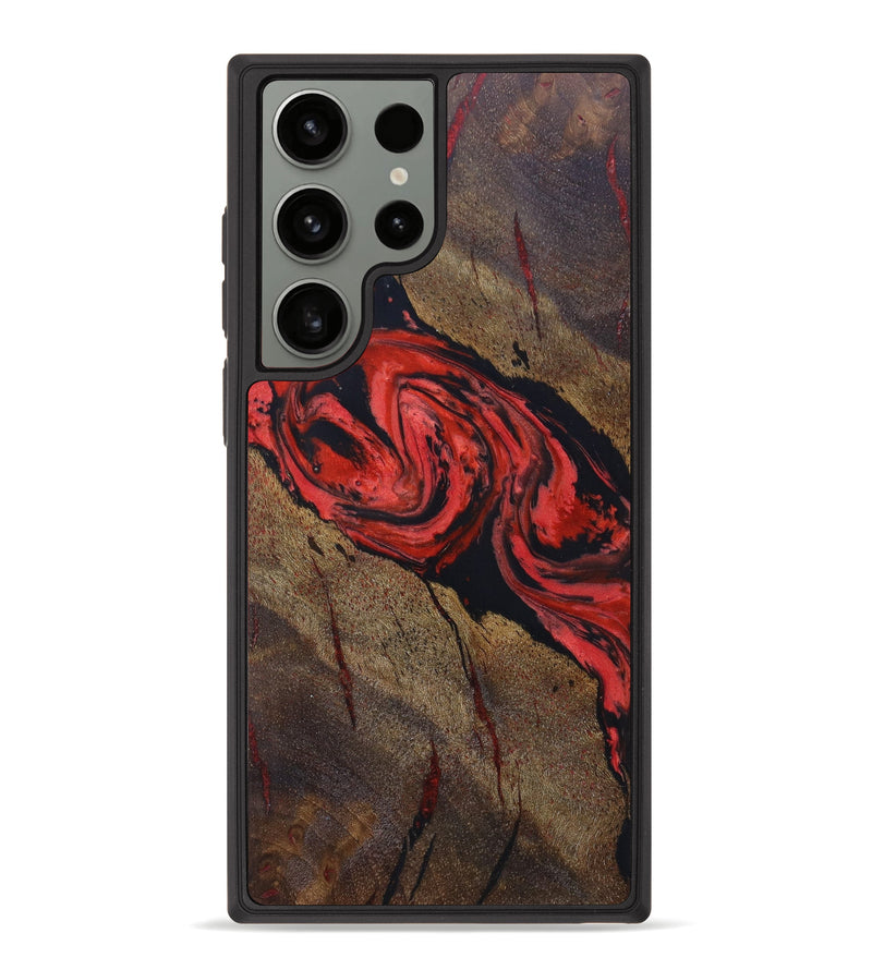 Galaxy S23 Ultra Wood+Resin Phone Case - Jacie (Red, 623583)