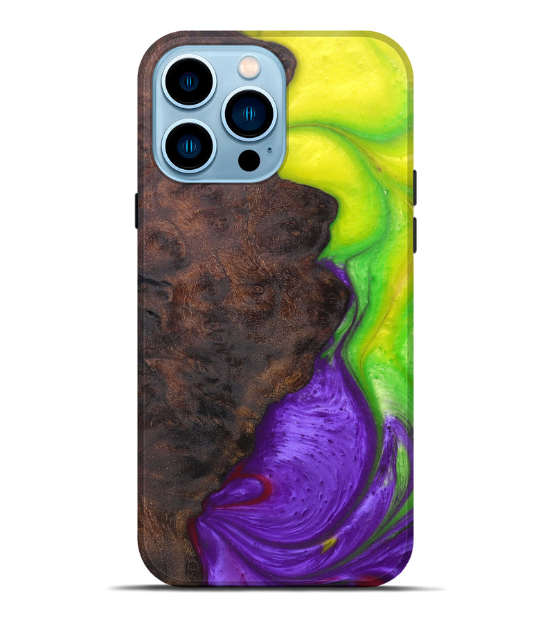 iPhone 14 Pro Max Wood+Resin Live Edge Phone Case - Ge (Purple, 597028)