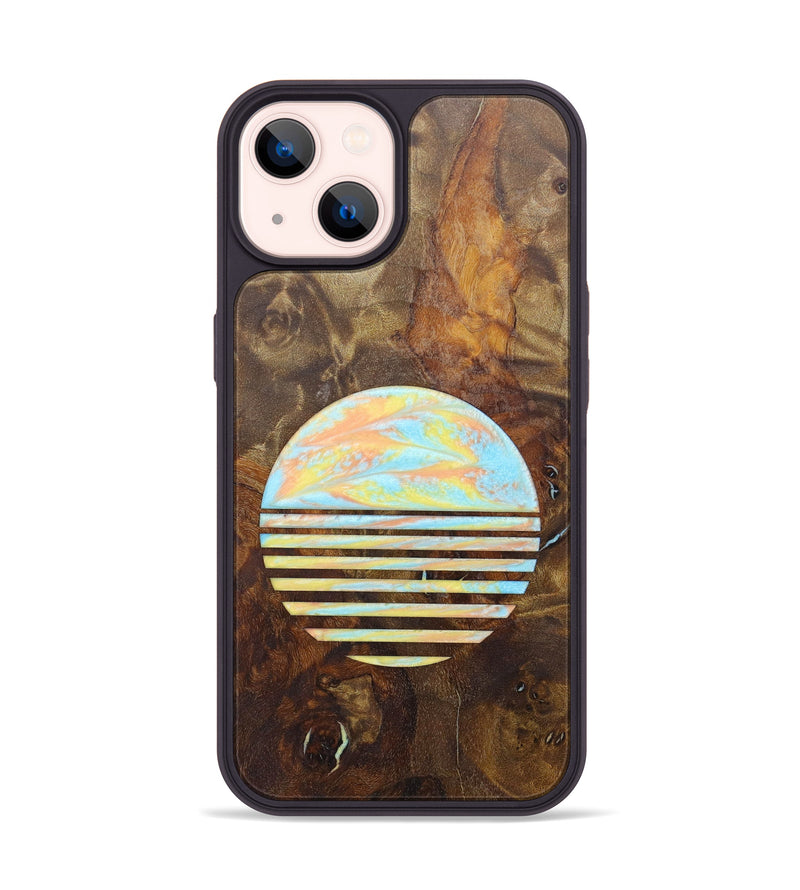 iPhone 14 Wood+Resin Phone Case - Hazel (Retro, 636246)