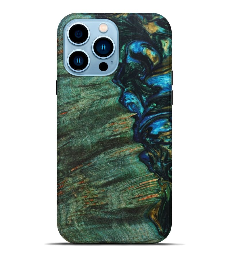 iPhone 14 Pro Max Wood+Resin Live Edge Phone Case - Gerard (Artist Pick, 635943)