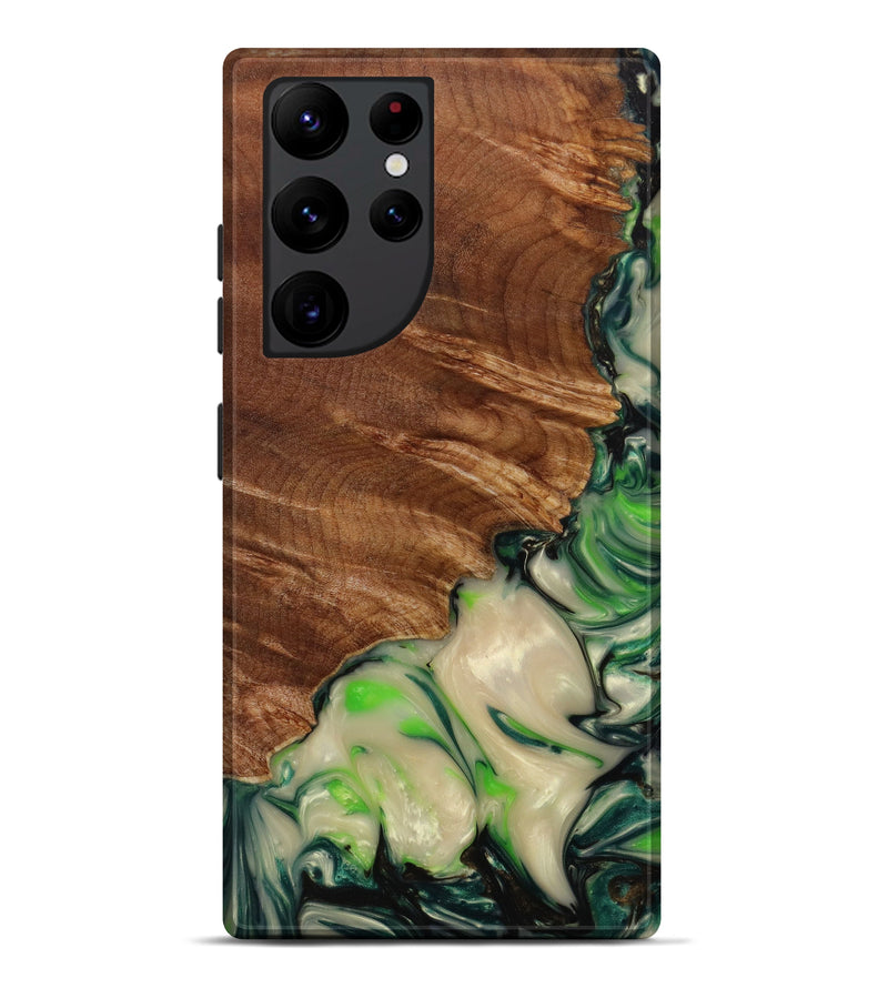 Galaxy S22 Ultra Wood+Resin Live Edge Phone Case - Malcolm (Green, 644014)