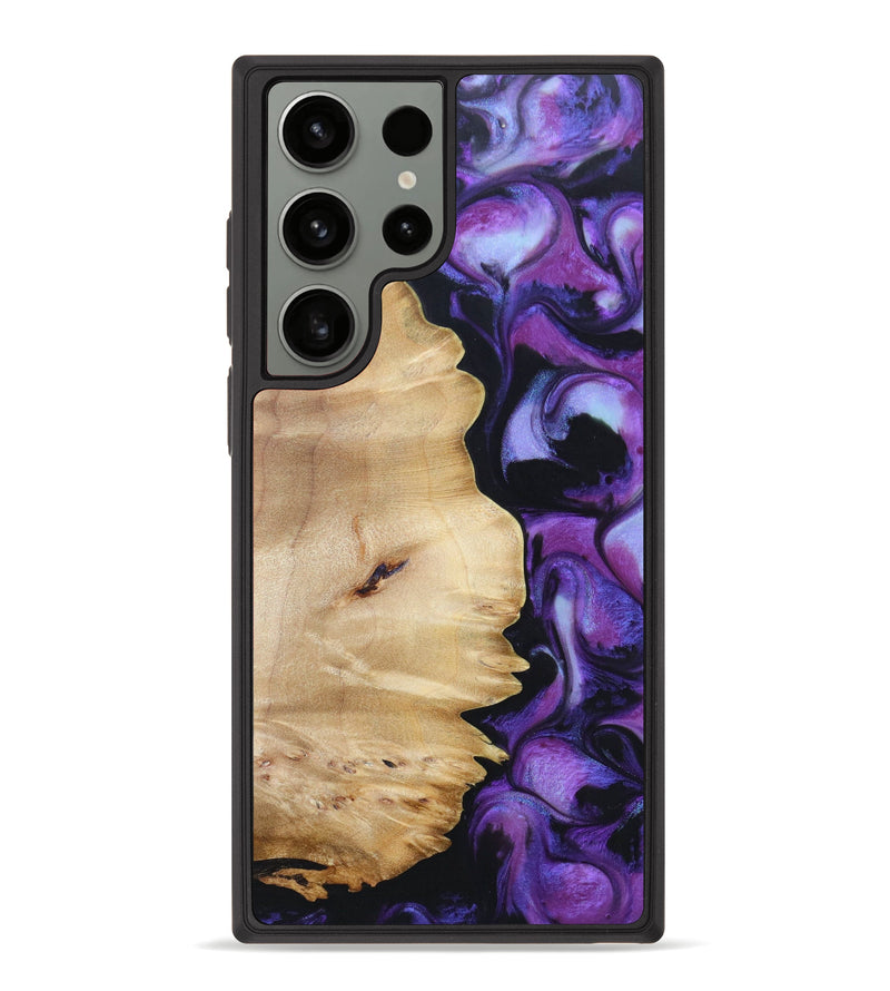 Galaxy S23 Ultra Wood+Resin Phone Case - Maurice (Purple, 630093)