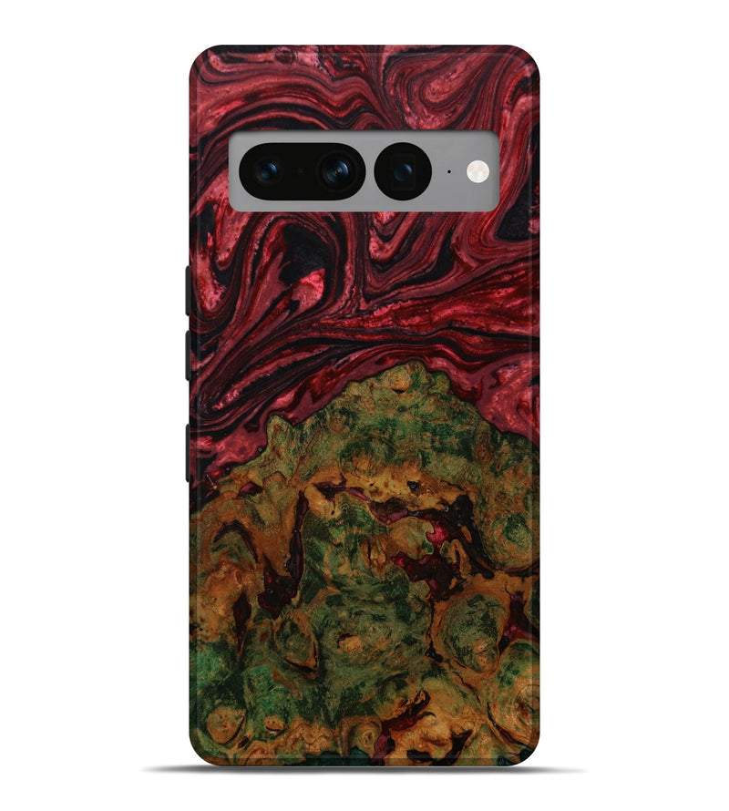 Pixel 7 Pro Wood+Resin Live Edge Phone Case - Eloise (Red, 643163)