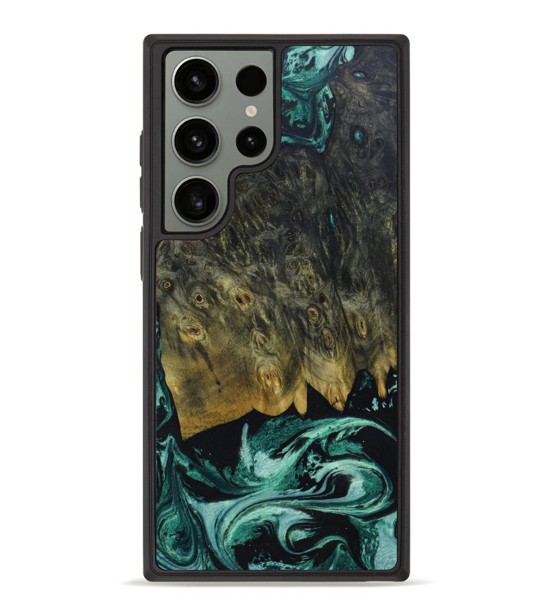 Galaxy S23 Ultra Wood+Resin Phone Case - Harvey (Green, 641619)