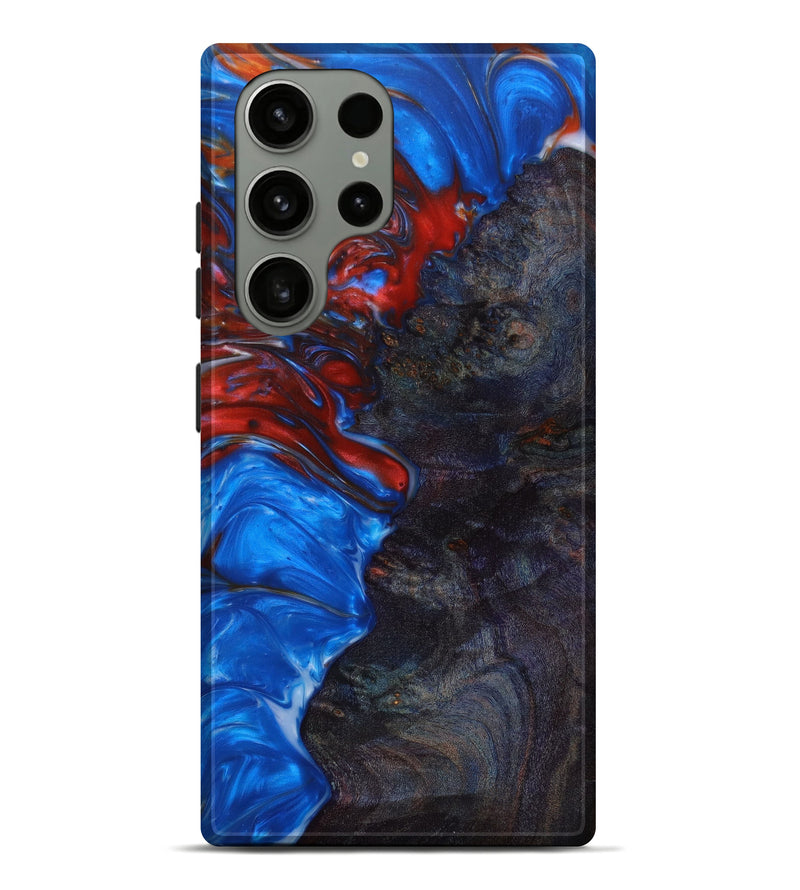 Galaxy S23 Ultra Wood+Resin Live Edge Phone Case - Yoselin (Blue, 622974)
