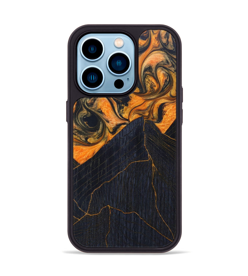 iPhone 14 Pro Wood+Resin Phone Case - Hana (Lava, 625072)