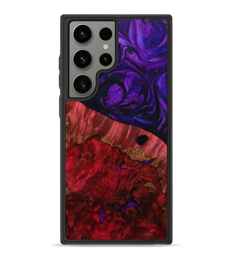 Galaxy S23 Ultra Wood+Resin Phone Case - Sheila (Purple, 648433)
