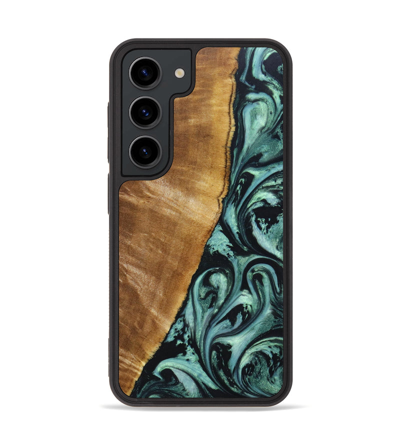 Galaxy S23 Wood+Resin Phone Case - Dick (Green, 638869)