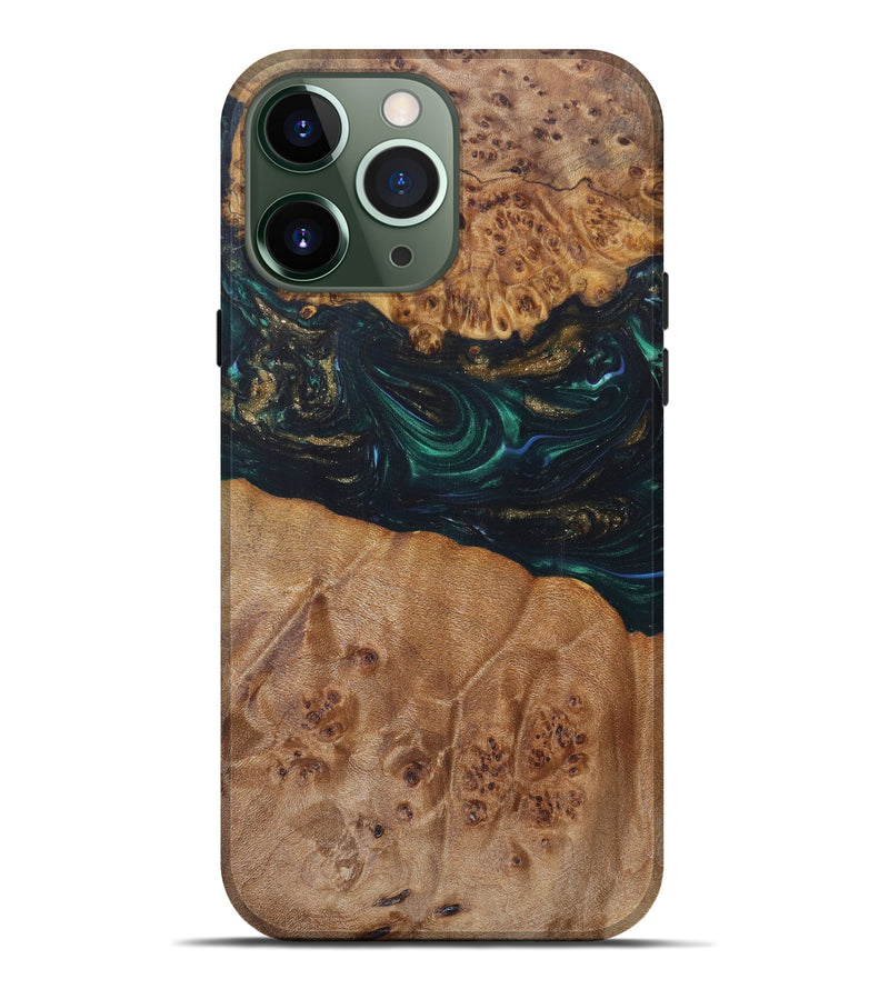 iPhone 13 Pro Max Wood+Resin Live Edge Phone Case - Tarsha (Artist Pick, 616655)