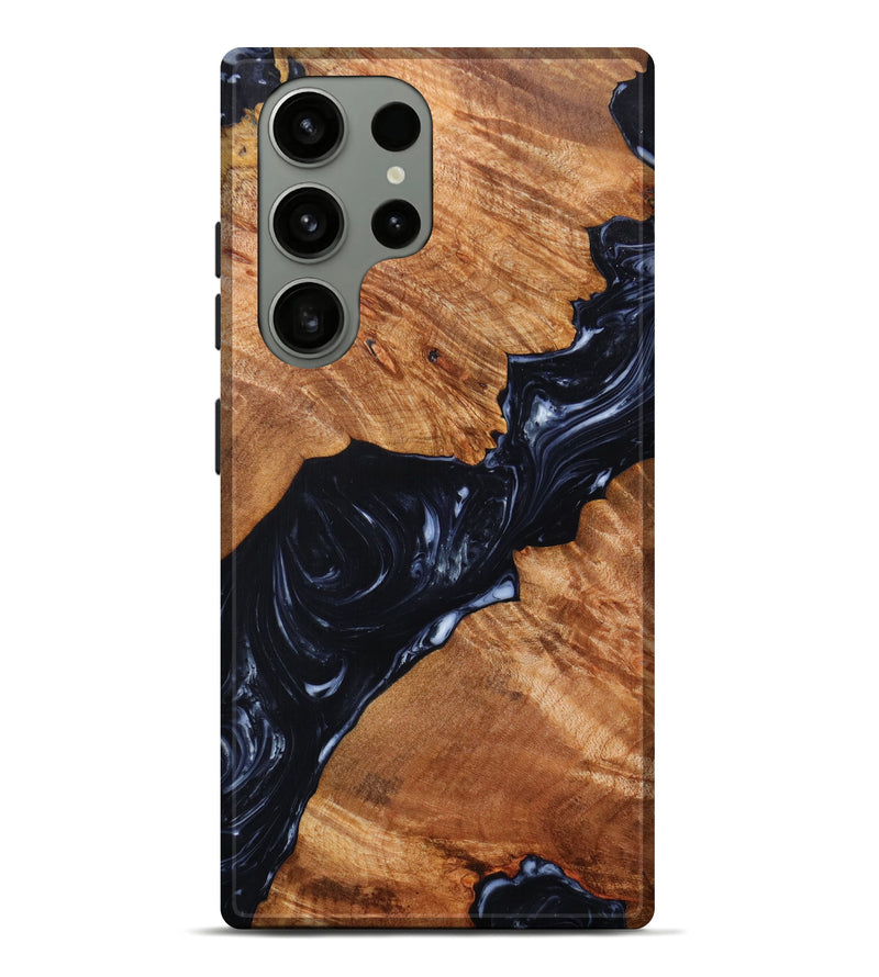 Galaxy S23 Ultra Wood+Resin Live Edge Phone Case - Grover (Black & White, 628543)
