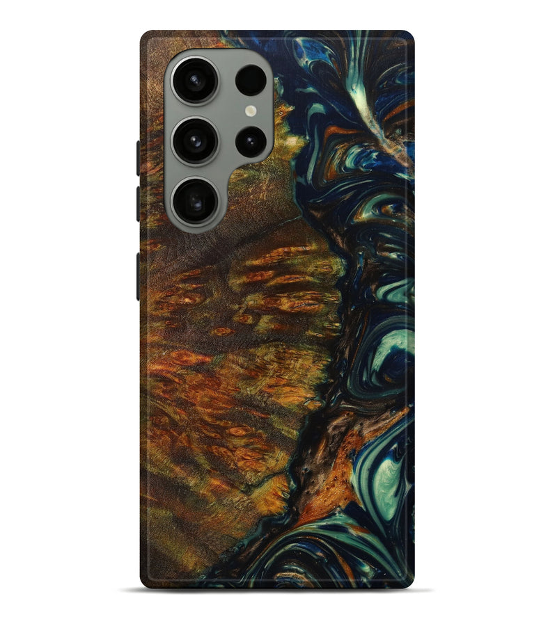 Galaxy S23 Ultra Wood+Resin Live Edge Phone Case - Harry (Green, 631256)