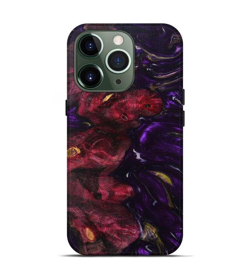 iPhone 13 Pro Wood+Resin Live Edge Phone Case - Alisson (Purple, 626897)
