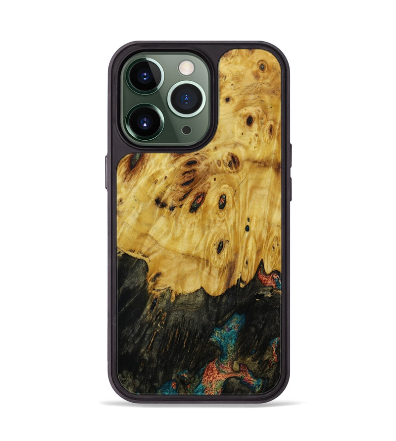 iPhone 13 Pro Wood+Resin Phone Case - Ervin (Wood Burl, 646831)