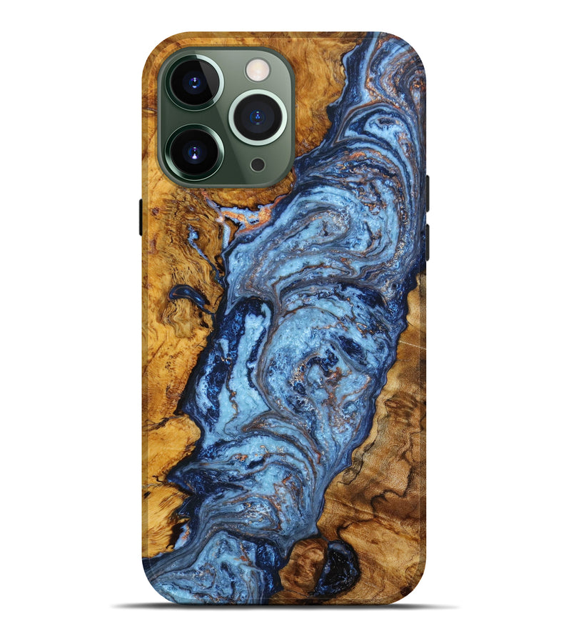 iPhone 13 Pro Max Wood+Resin Live Edge Phone Case - Kelsie (Artist Pick, 640490)