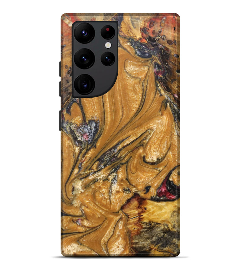 Galaxy S22 Ultra Wood+Resin Live Edge Phone Case - Smith (Metallic, 607178)