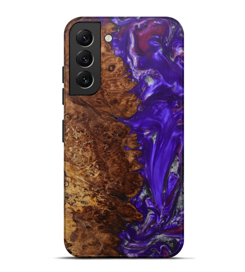 Galaxy S22 Plus Wood+Resin Live Edge Phone Case - Helenka (Purple, 599149)