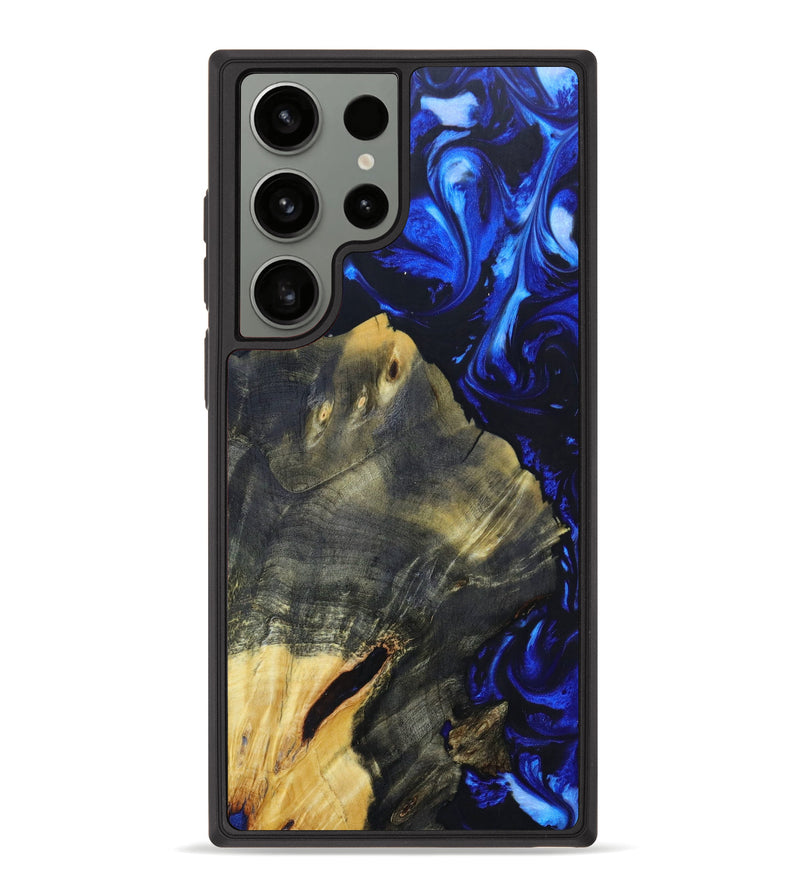 Galaxy S23 Ultra Wood+Resin Phone Case - Maddie (Blue, 634068)