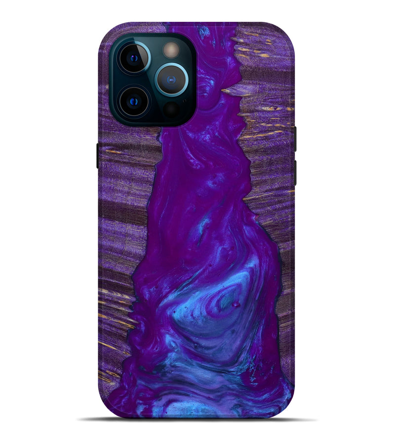 iPhone 12 Pro Max Wood+Resin Live Edge Phone Case - Bob (Purple, 646710)