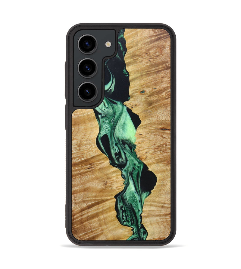 Galaxy S23 Wood+Resin Phone Case - Desiree (Green, 638042)