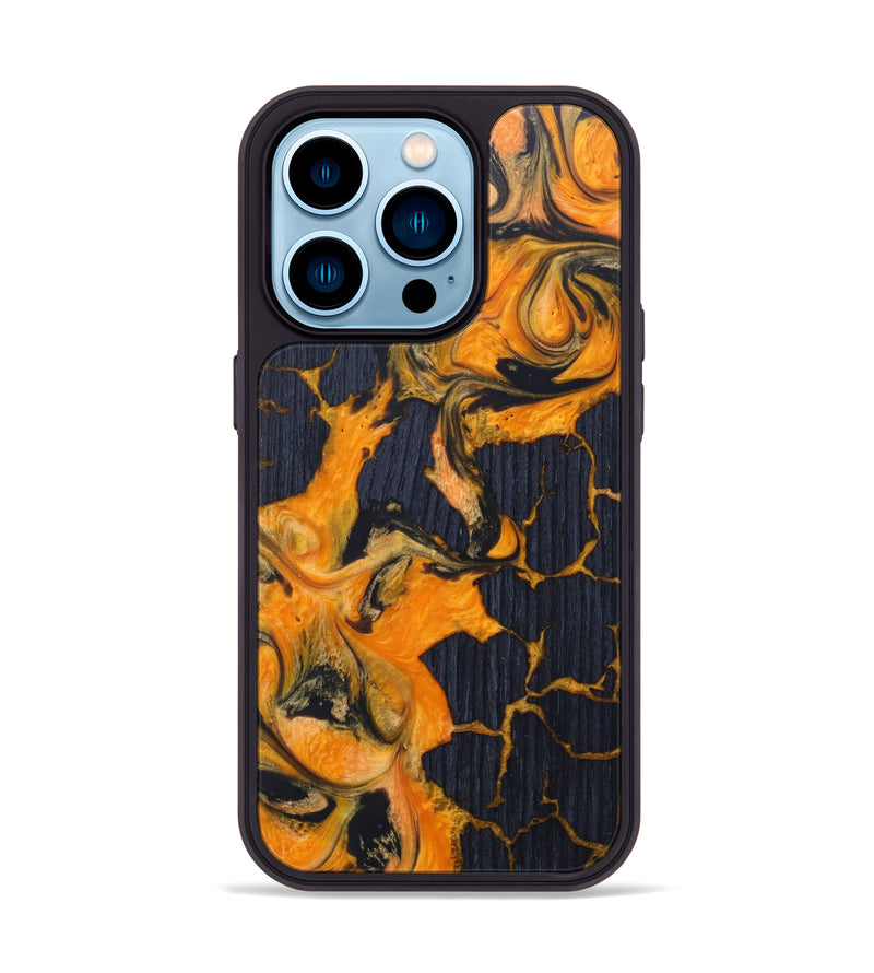 iPhone 14 Pro Wood+Resin Phone Case - Theda (Lava, 625002)