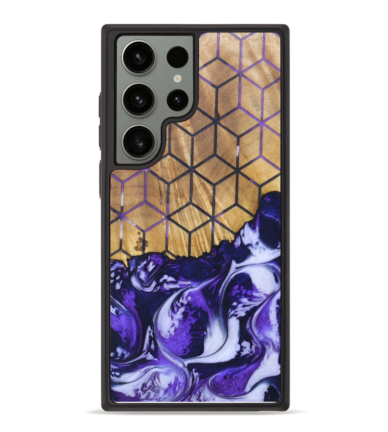 Galaxy S23 Ultra Wood+Resin Phone Case - Ivana (Pattern, 625256)