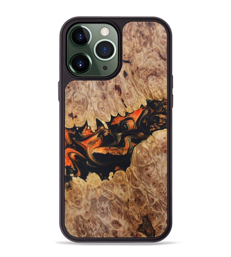 iPhone 13 Pro Max Wood+Resin Phone Case - Selina (Lava, 624903)