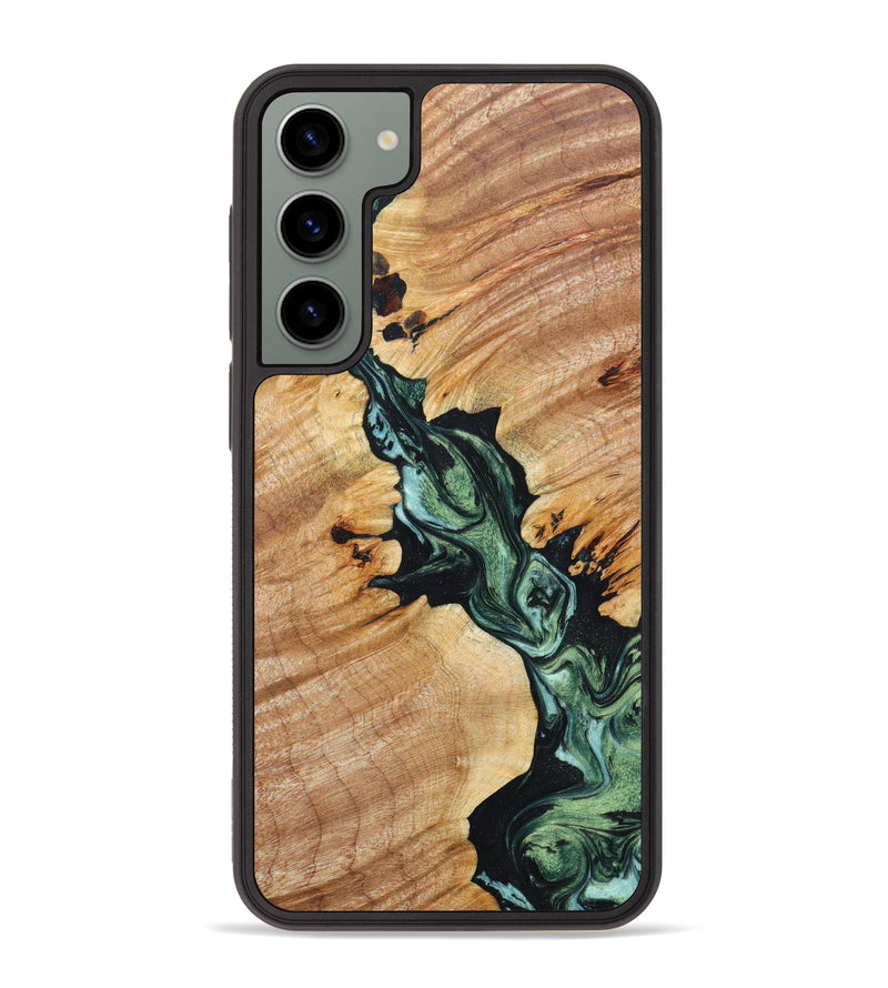 Galaxy S23 Plus Wood+Resin Phone Case - Marla (Green, 636609)