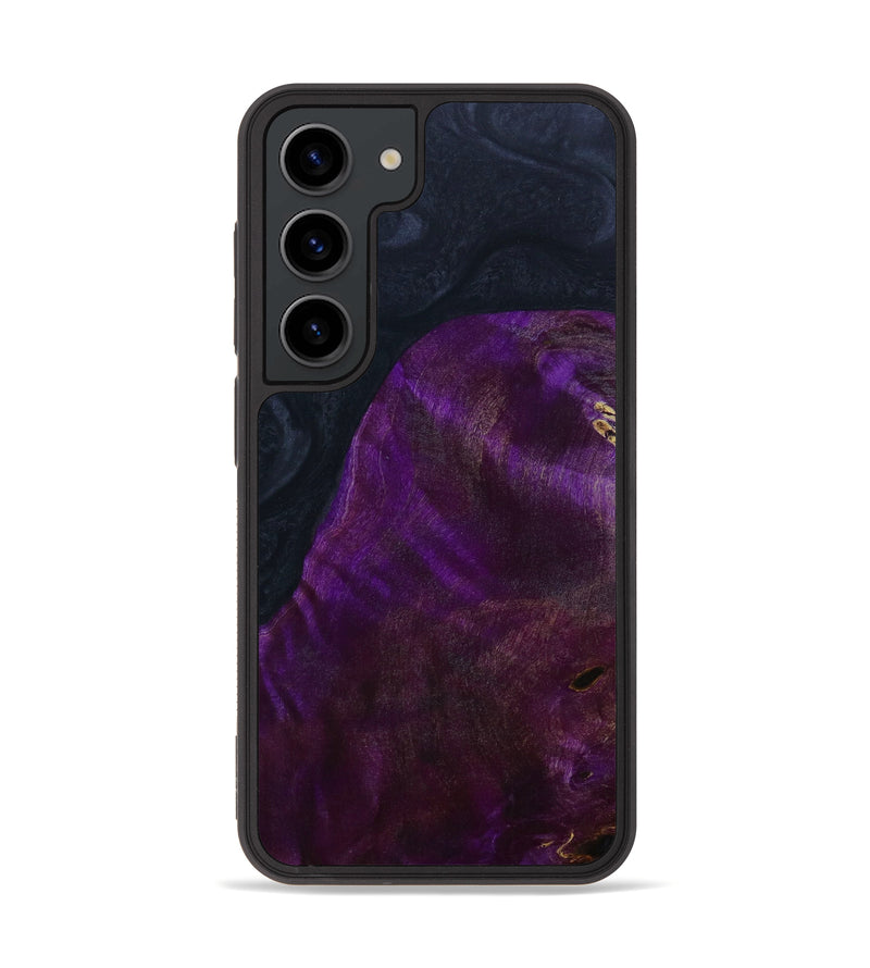 Galaxy S23 Wood+Resin Phone Case - Michele (Black & White, 643679)
