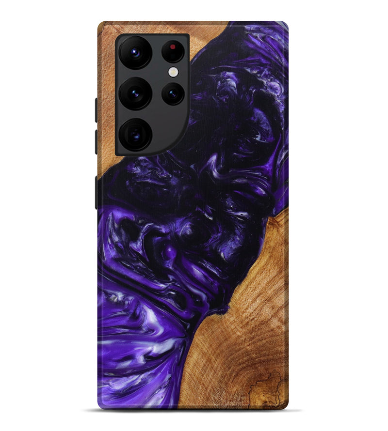 Galaxy S22 Ultra Wood+Resin Live Edge Phone Case - Roxie (Purple, 627231)