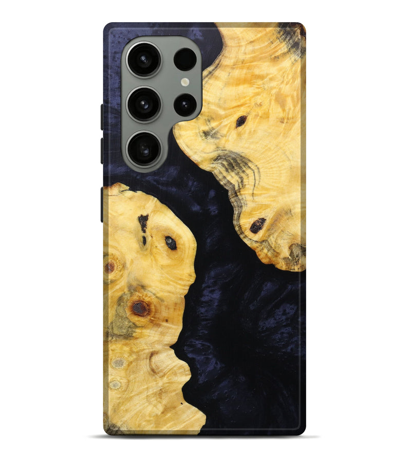 Galaxy S23 Ultra Wood+Resin Live Edge Phone Case - Ember (Black & White, 627222)