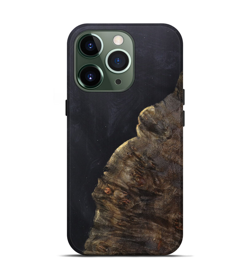 iPhone 13 Pro Wood+Resin Live Edge Phone Case - Joan (Pure Black, 607198)