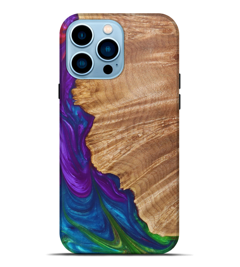 iPhone 14 Pro Max Wood+Resin Live Edge Phone Case - Lizzie (Artist Pick, 626988)