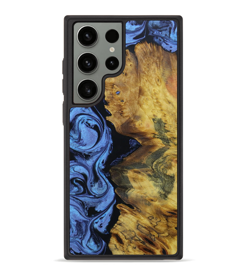 Galaxy S23 Ultra Wood+Resin Phone Case - Danica (Blue, 643852)