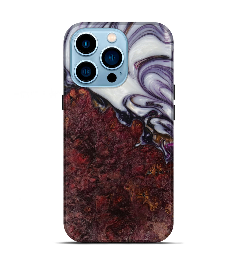 iPhone 14 Pro Wood+Resin Live Edge Phone Case - Foster (Purple, 619572)