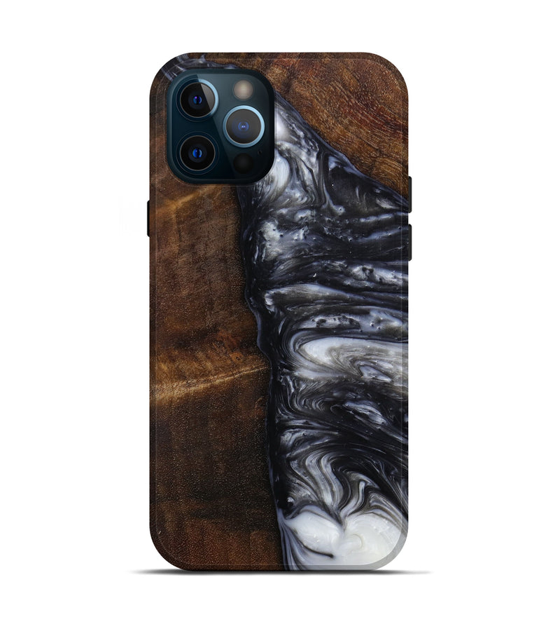 iPhone 12 Pro ResinArt Live Edge Phone Case - Maci (Black & White, 622930)