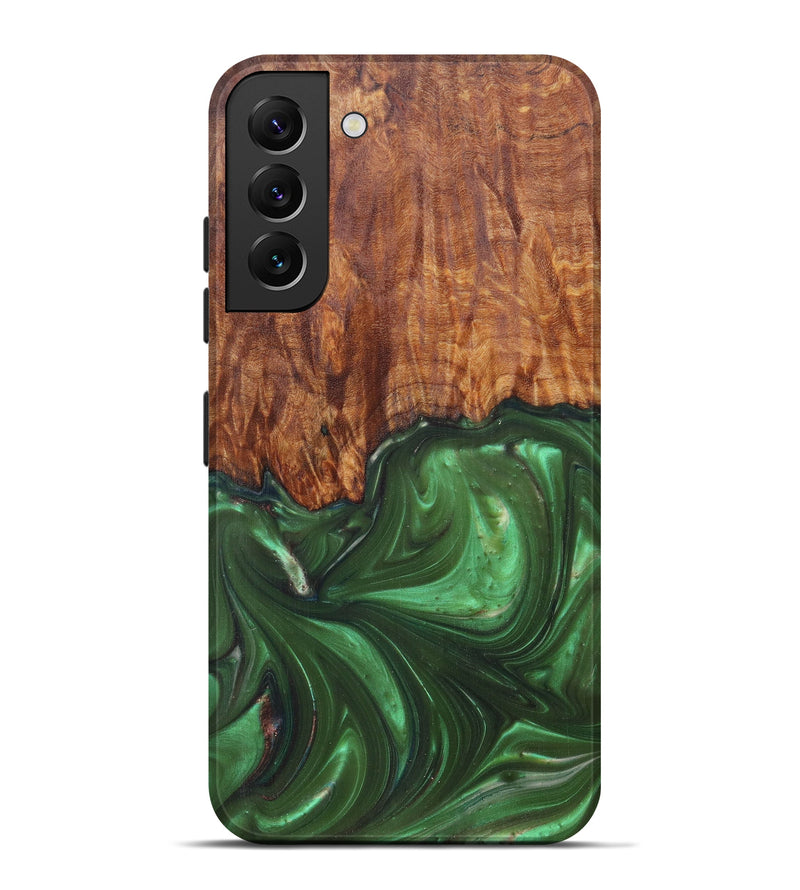 Galaxy S22 Plus Wood+Resin Live Edge Phone Case - Rhody (Dark Green, 608592)