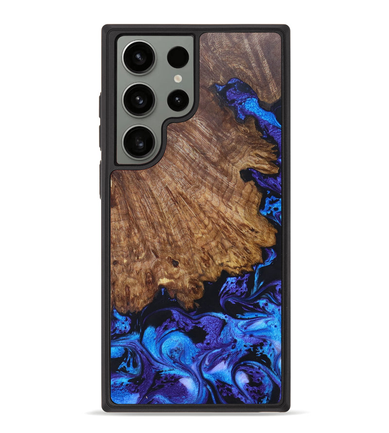 Galaxy S23 Ultra Wood+Resin Phone Case - Edgardo (Blue, 628463)